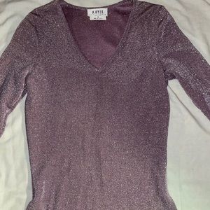 A Byer Purple & Silver Sparkle Shirt